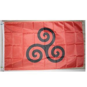 Celtic Triskelion triskele red 3'x5' Flag Banner Trinity Pagan Mythology wicca